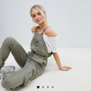 ASOS Superdry Utility Jumpsuit - Moss/khaki